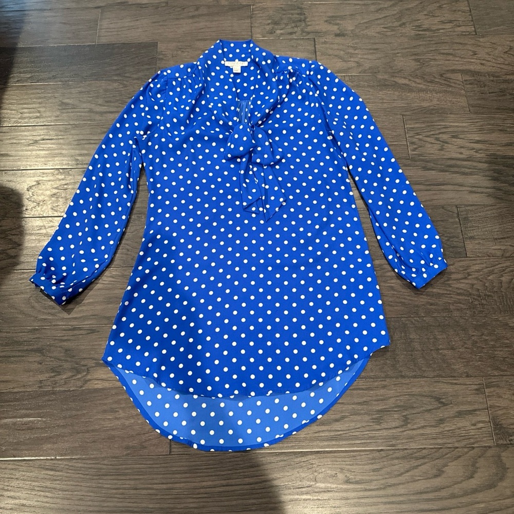 Forever 21 Royal Blue Polka Dot Mini Dress Top